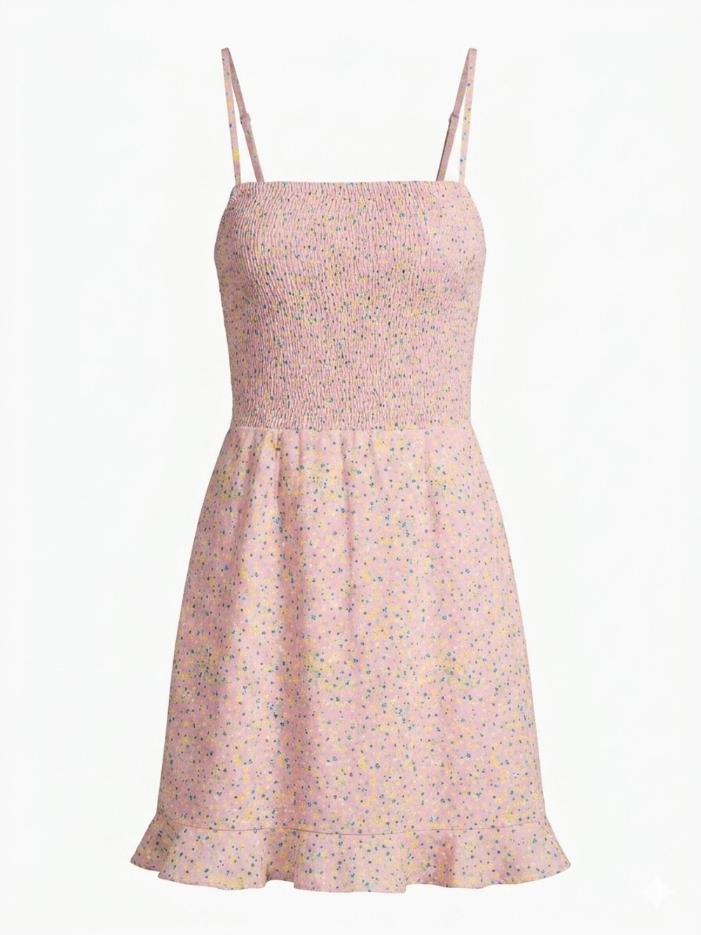 French Connection Stacie Daisy Verona Smocked Mini Dress Pink Size 0